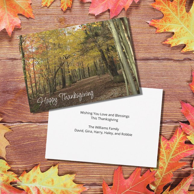 Thanksgiving Autumn Foliage Photo  Holiday Card (Creator Uploaded)