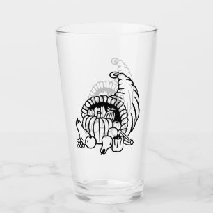 THANKSGIVING AUTUMN HARVEST  GLASS