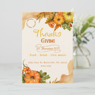 Thanksgiving autumn Invitation