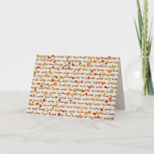 Thanksgiving Autumn Leaves Holiday Card