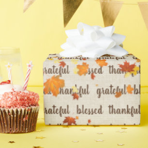 Thanksgiving Autumn Leaves Wrapping Paper