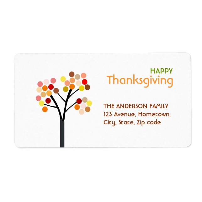 Thanksgiving Autumn Tree (Front)