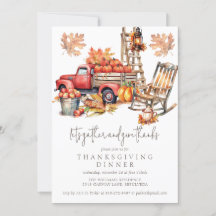 Thanksgiving Autumn Watercolor Truck