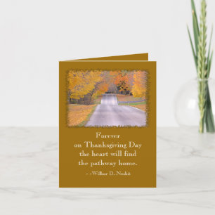 THANKSGIVING AWAY FROM HOME /PHOTO AND QUOTE HOLIDAY CARD