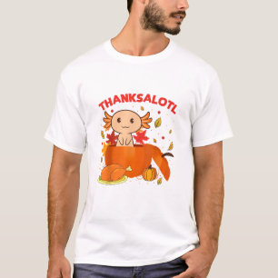 Thanksgiving Axolotl Thanksalotl Salamander Turkey T-Shirt