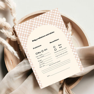 Thanksgiving baby prediction Baby Shower game Card