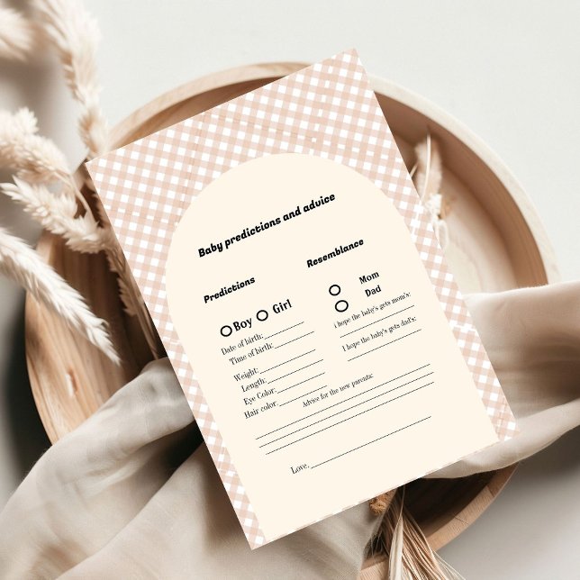 Thanksgiving baby prediction Baby Shower game Card (Creator Uploaded)