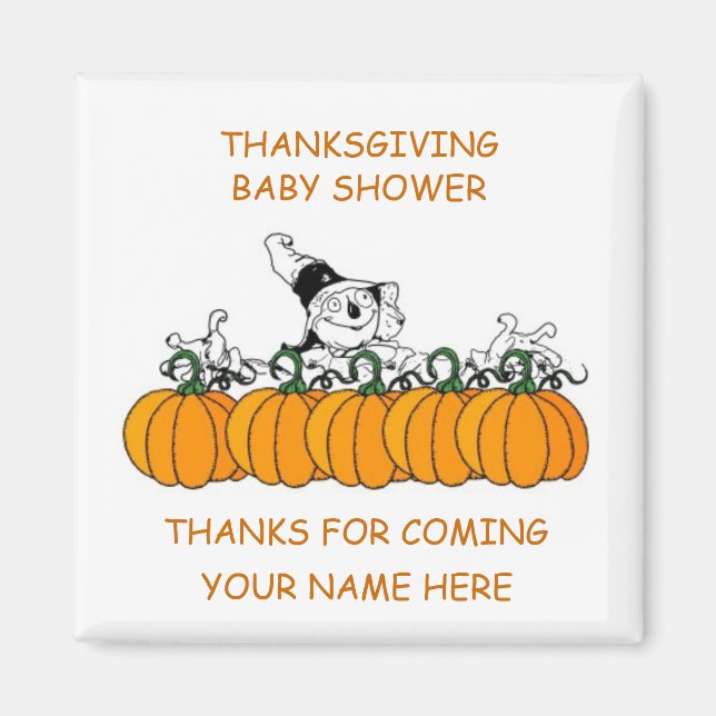Thanksgiving Baby Shower Favours Magnet (Front)