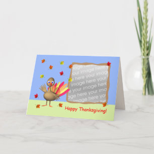 Thanksgiving Baby Turkey Photo Holiday Card