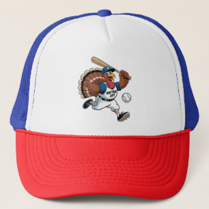 Thanksgiving Baseball Turkey Batter Gobbler Trucker Hat