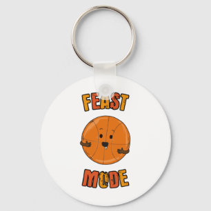 Thanksgiving Basketball Feast Mode Key Ring
