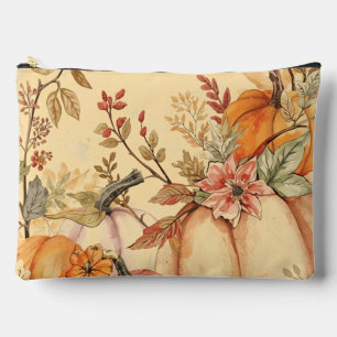 Thanksgiving, Beautiful Pumpkins Harvest Pattern Accessory Pouch