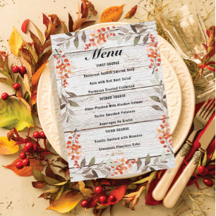 Thanksgiving Berries Menu