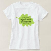Thanksgiving Bible Verse Olive Green Leaf Autumm