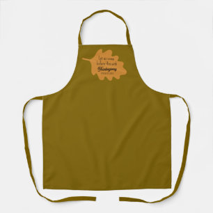 Thanksgiving Bible Verse Orange Leaf Autumm Brown Apron