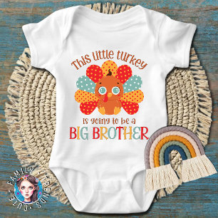 Thanksgiving Big Brother Announcement Baby Bodysuit