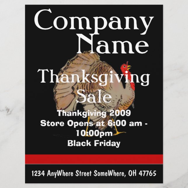 ThanksGiving Black Friday Sale Flyer (Front)