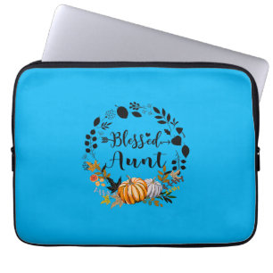 Thanksgiving Blessed Aunt Pumpkin Thanksgiving Laptop Sleeve