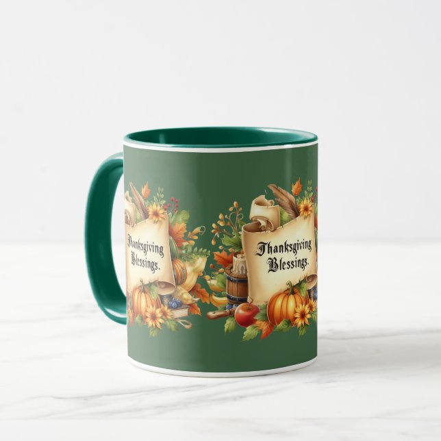 Thanksgiving Blessing Mug (Front Left)