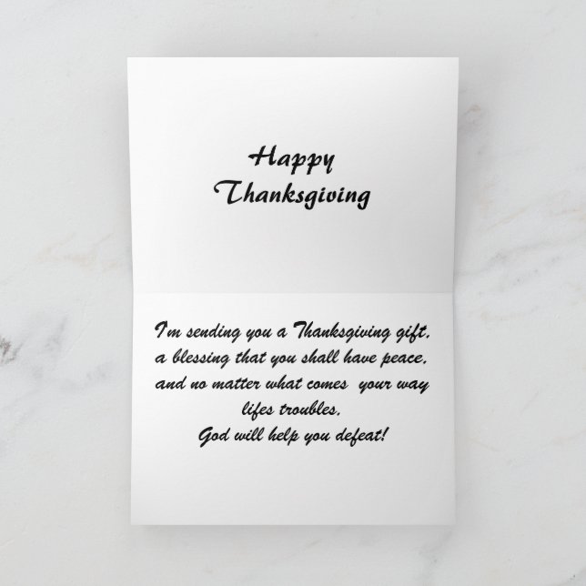 THANKSGIVING BLESSINGS ACROSS THE MILES card (Inside)
