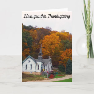 Thanksgiving Blessings, Church Holiday Card