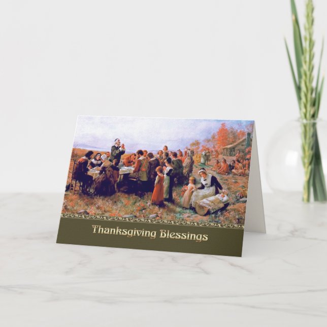 Thanksgiving Blessings. Fine Art  Holiday Card (Front)