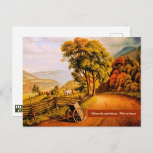 Thanksgiving Blessings. Fine Art Postcard