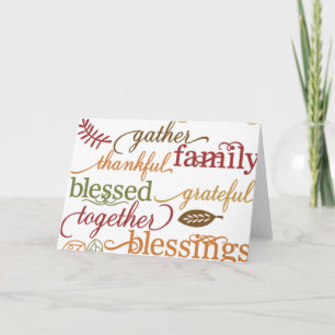 Thanksgiving Blessings Holiday Card