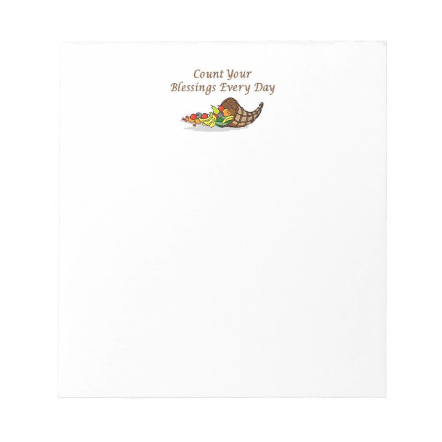 Thanksgiving Blessings Notepad (Front)