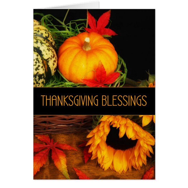 Thanksgiving Blessings Pumpkin (Front)