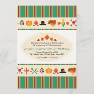 Thanksgiving Borders Invitation