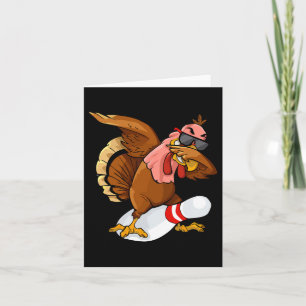 Thanksgiving Bowl Bowler Strike Pin Sport Turkey B Card