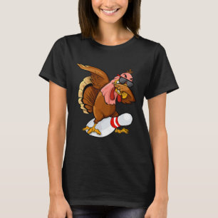Thanksgiving Bowl Bowler Strike Pin Sport Turkey B T-Shirt