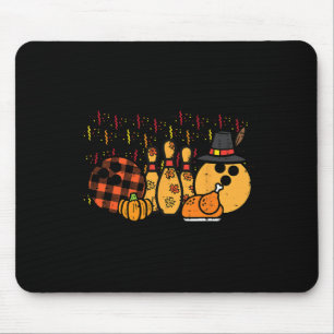 Thanksgiving Bowling Turkey Day Fall Men Women Kid Mouse Pad
