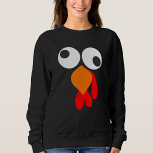 Thanksgiving Boys Girls Kids Turkey Face Sweatshirt