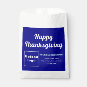 Thanksgiving Business Blue Background Paper Bag
