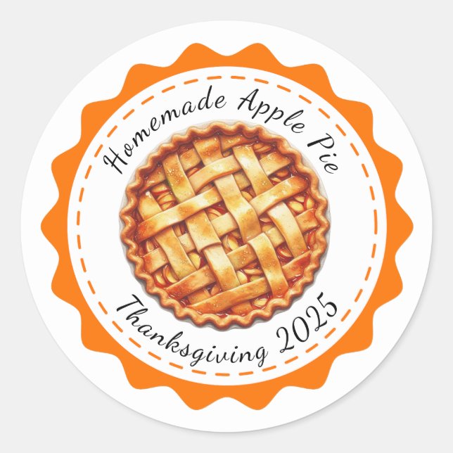 Thanksgiving Canada | Pumpkin Pie Delight  Classic Round Sticker (Front)