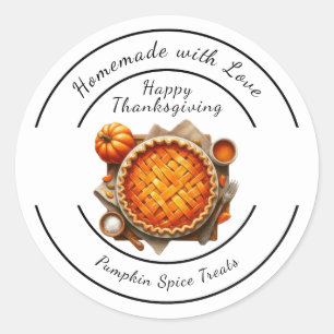 Thanksgiving Canada   Pumpkin Pie Delight  Classic Round Sticker