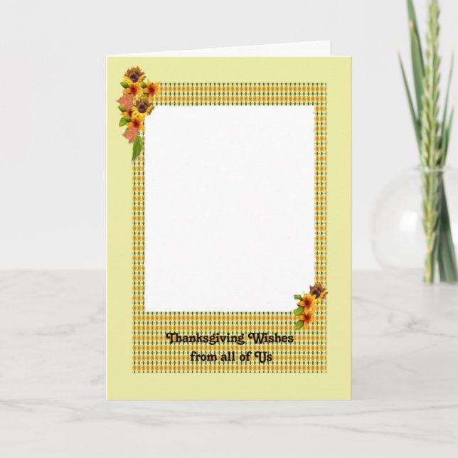 Thanksgiving Card, Add Your Family Photo Holiday Card (Front)