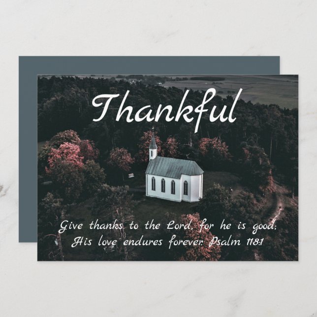 Thanksgiving Card - Christian - Faith (Front/Back)