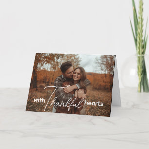 Thanksgiving Card,Elegant Lettering Custom Thank You Card