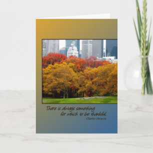 Thanksgiving card, Fall Colours, Central Park, Holiday Card