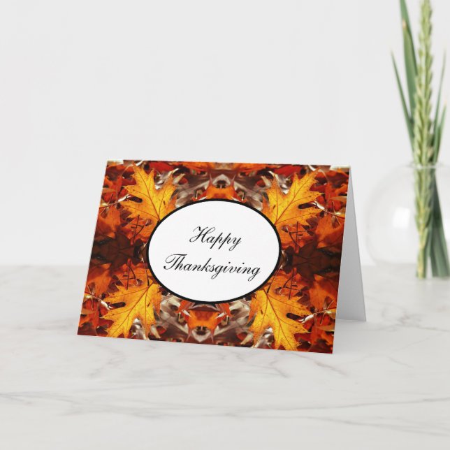Thanksgiving Card Fall Leaves #3 (Front)