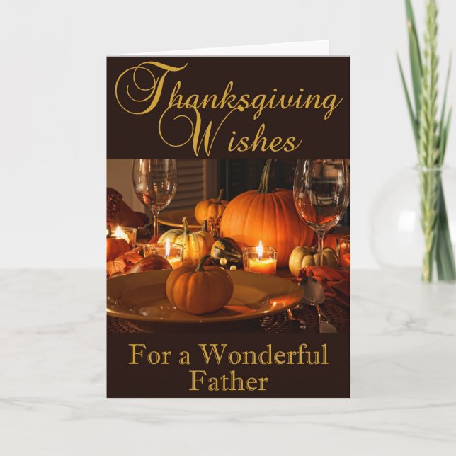 Thanksgiving Card for Father (Front)
