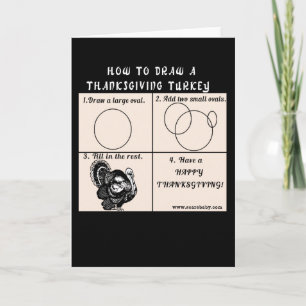 Thanksgiving Card Humour Draw a Turkey