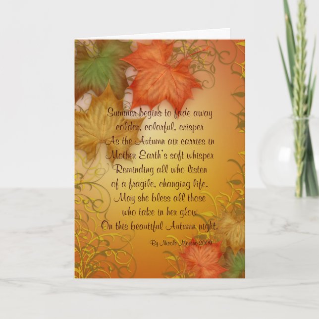 Thanksgiving card with beautiful poem (Front)