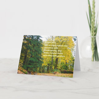 Thanksgiving Card with Psalm 95:2