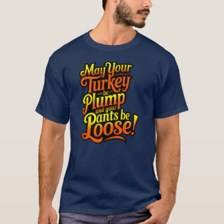 Thanksgiving, Cartoon Farmer Turkey, T-Shirt