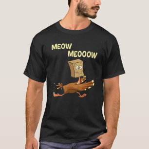 Thanksgiving Cat Fake Cat Meow Thanksgiving Turk T-Shirt