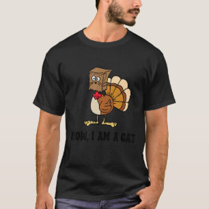 Thanksgiving Cat Fake Cat Meow Thanksgiving Turke T-Shirt